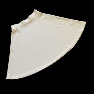 Talbots White A-Line Skirt, Elastic Waist, Size 4